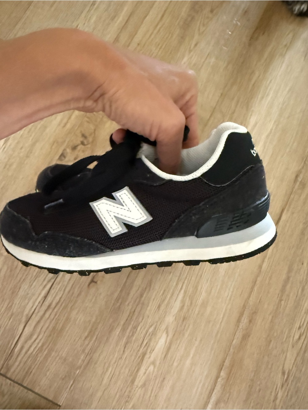 New Balance Kids Black and White Retro Runner